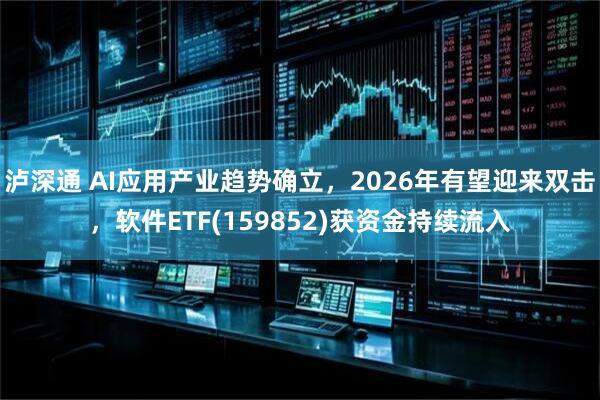 泸深通 AI应用产业趋势确立，2026年有望迎来双击，软件ETF(159852)获资金持续流入